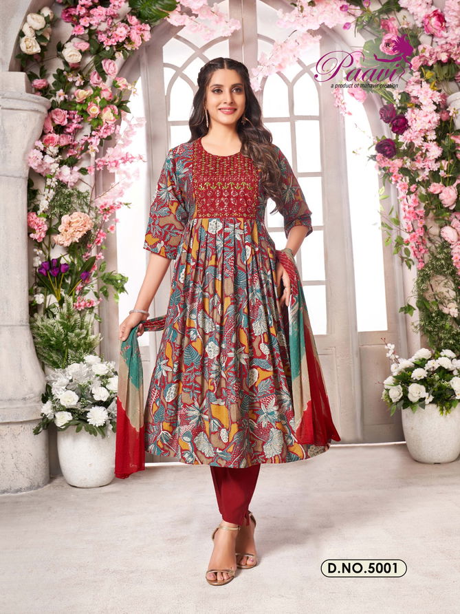 Panth By Paavi Modal Printed Embroidery Kurti With Bottom Dupatta Wholesale Market In Surat